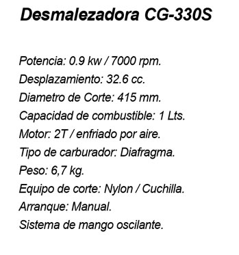 Desmalezadora CG-330S