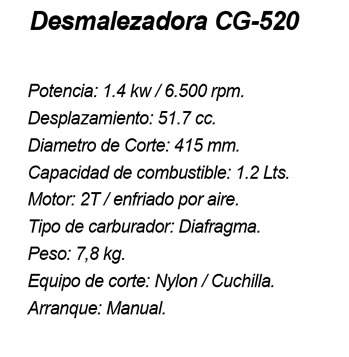 Desmalezadora CG-520
