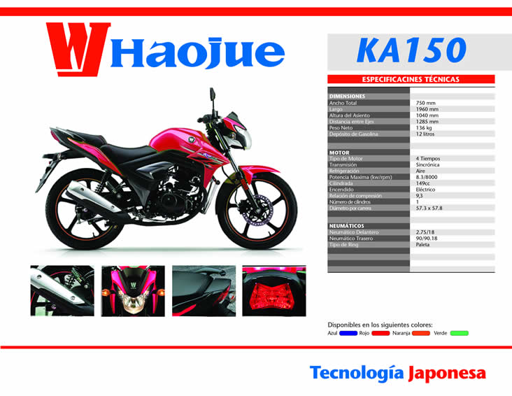 Motos Haojue KA-150