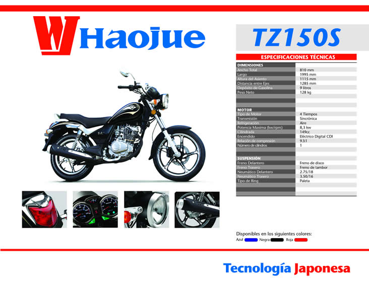 Motos Haojue TZ-150S 