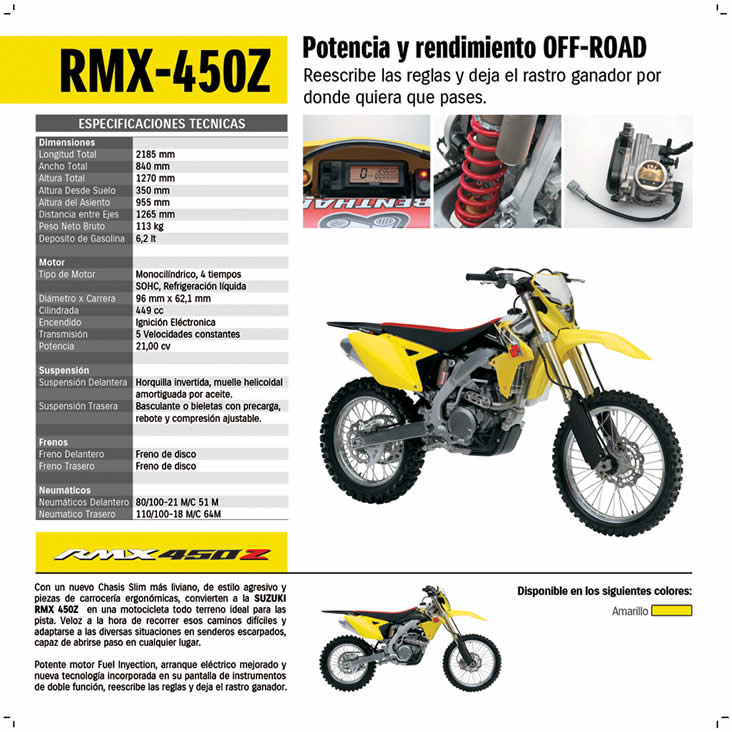 Motos Suzuki RMX-450Z