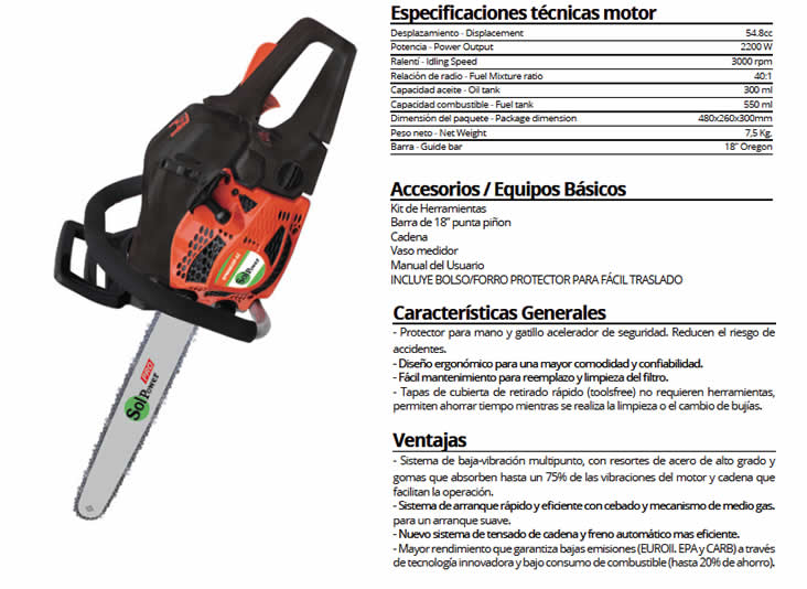 Motosierra Solpower SPM4600-11