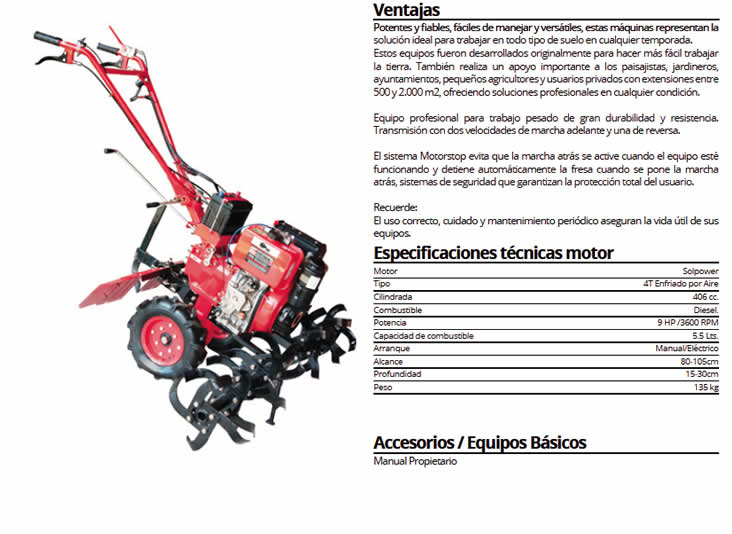 Trilladora Solpower SPT1350